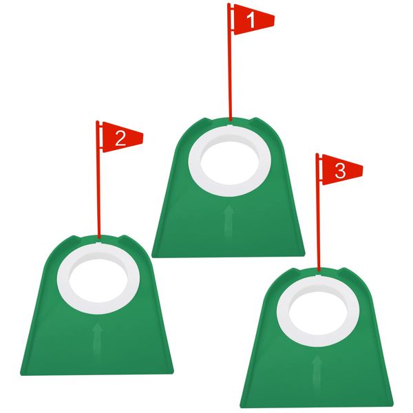 Golf Putting Cup Practice for Golf Practice Training Value 3 Pack, Golf Training Aid Putter Hole Plate Indoor Outdoor Durable Professional for Men Women Kids Festival Gift (3 Pack)