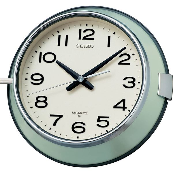 Seiko clock wall clock analog, Dustproof, Notebook Office Type Metal Frame Pale Green ks474 m Seiko