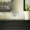 London Clock Silver Simple Frame Skeleton Mantel, 15 x 15.5 x 6.5cm