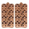 2 Pack Gingerbread Mold Silicone Candy Chocolate Molds with Elements Shapes for Baking Jelly Soap Candy Cane