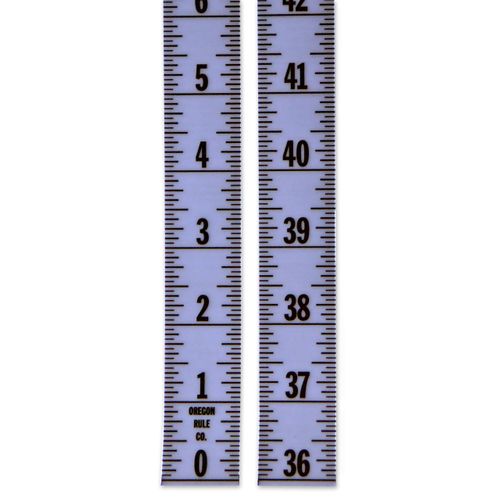 Ruler – Adhesive Backed – 1 Inch Wide X 72 Inch Long – Vertical Up – Fractional – 1/16” Grads – Silver – 2 Pieces