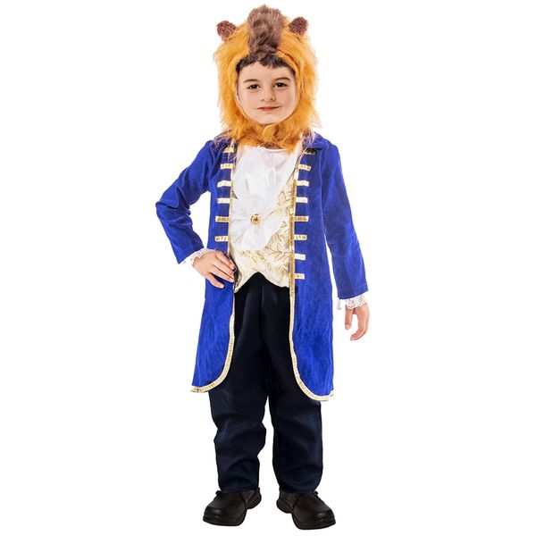 Augwindy Prince Charming Costume Colonial Cosplay Dress Up Pretend Play Halloween Party for Toddlers Kids Boys Aged 3-12（X-Small）