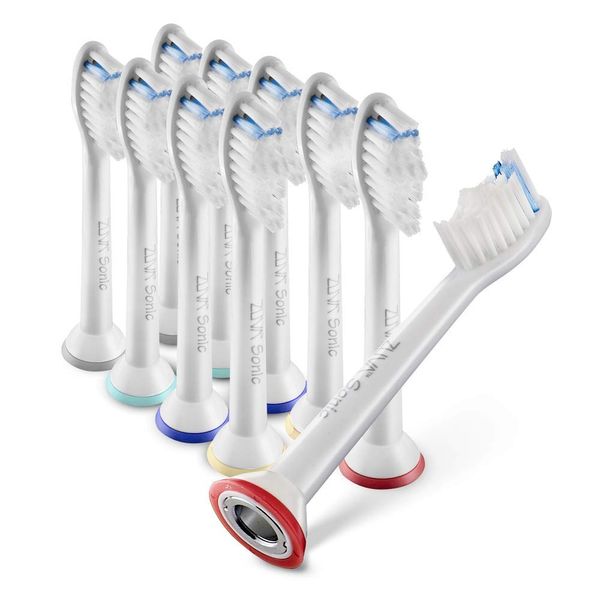 ZUVA (10-Pack) Compatible/Replacement for Philips Sonicare Flexcare, Diamond Clean, EasyClean, Healthy White, Kids