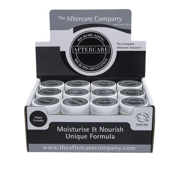 Microblading & Micropigmentation Aftercare - Box 24 x 10g- Dermatology Approved -Moisturise, Soothe, Maintain - Cruelty Free - Unique Formula.