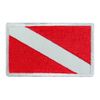 DIVER DOWN FLAG SCUBA DIVING PATCH - WHITE BORDER embroidered iron-on SOUVENIR