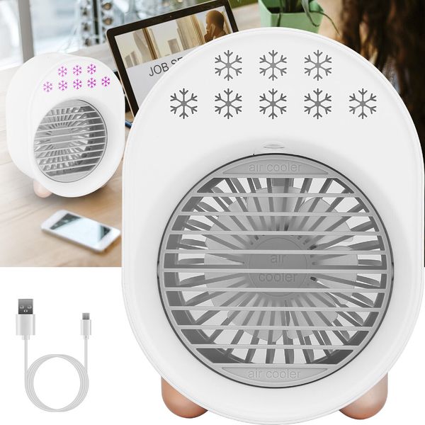 Portable Mini Air Cooler Fan Air Conditioner Personal Cooling Fan Night Lamp Fan