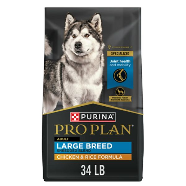 Purina Pro Plan High Protein, Digestive Health Chicken & Rice Dry Dog Food 34 lb