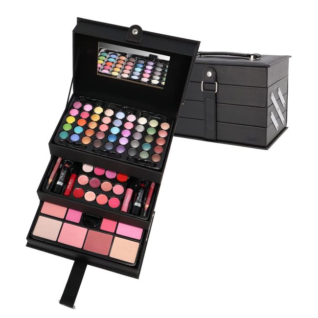 ZMILE COSMETICS Beauty Case Black Kosmetikkoffer vegane Kosmetik mit Schminke - Make Up Set für unterwegs, zum Reisen und Verschenken