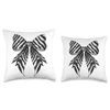 Coquette Bow Zebra Skin Pattern Cute Halloween Costume Throw Pillow