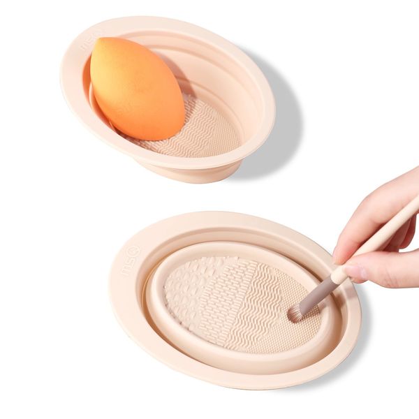 MSQ Makeup Brush Cleaner Cleaning Tool Artifact Powder Puff Beauty Egg Silicone Cleaning Board Tool Makeup Brush Cleaning