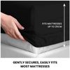 Super Soft King Size Fitted Sheets, Luxury Polyester 25 CM Deep Fitted Sheet, Easy Care & Warm Elasticated Corner Microfibre Bed Sheets, Black