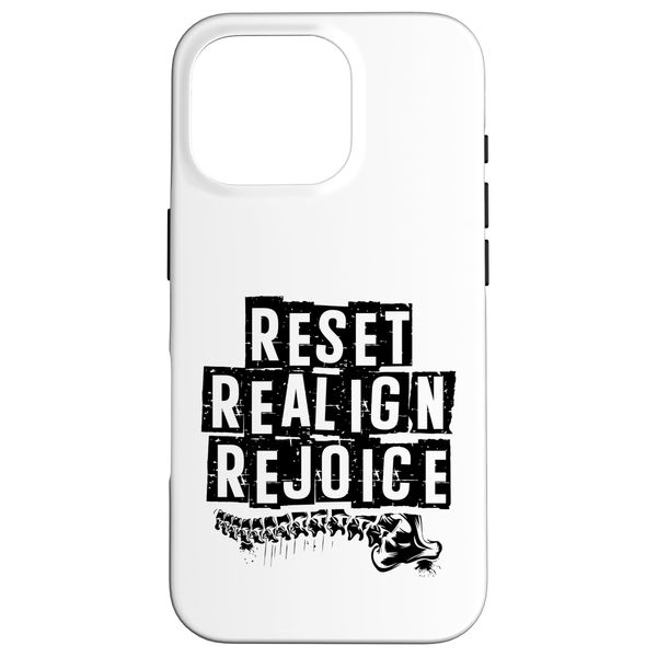 Reset Realign Rejoice Chiro Bone Chiropractor Healthcare Case for iPhone 16 Pro