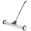 36" Magnetic Sweeper with Wheels 55Lbs Rolling Sweeper Lawn Yard Grass