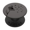 Black Light Gray Dandelion PopSockets Standard PopGrip