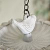 White Bird Feeder Dish Hanging Bird Dish Seed Feeder Easter Spring Gardening Gift