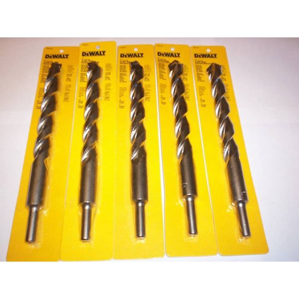 5 DEWALT 12" CARBIDE TIP HAMMER DRILL MASONRY BITS 1"