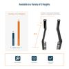 Tecmojo 2U Server Rack Depth Extender - 6in/15.24cm, Black Steel, Rack Mount, Compatible with Server, Networking, Telecom & AV Equipment