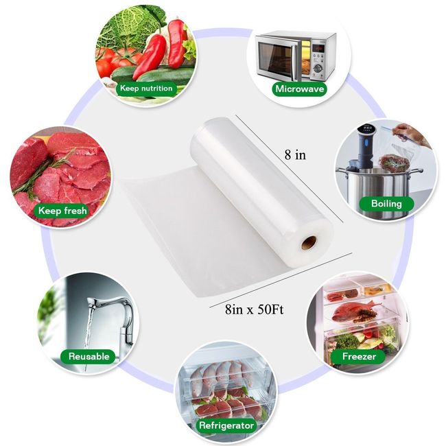 3 Rolls Best Food Vacuum Sealer Bags Kitchen Food Storage Bags 12 15 20  25cm x 500cm For Vacuum Sealer Packaging Machine - AliExpress