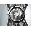 HOLDBACKS Metal | 1 metal tieback with central magnet | chrome