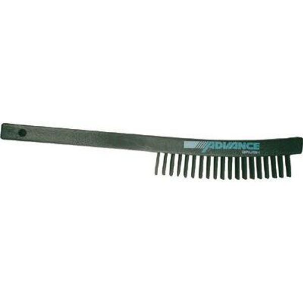Advance Brush 410-85012 Curved Handle Scratch Brush 3X19 Rows Cs Wire