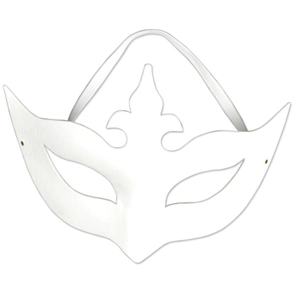 Paper Mask-It Half Face Form 7.75"-White