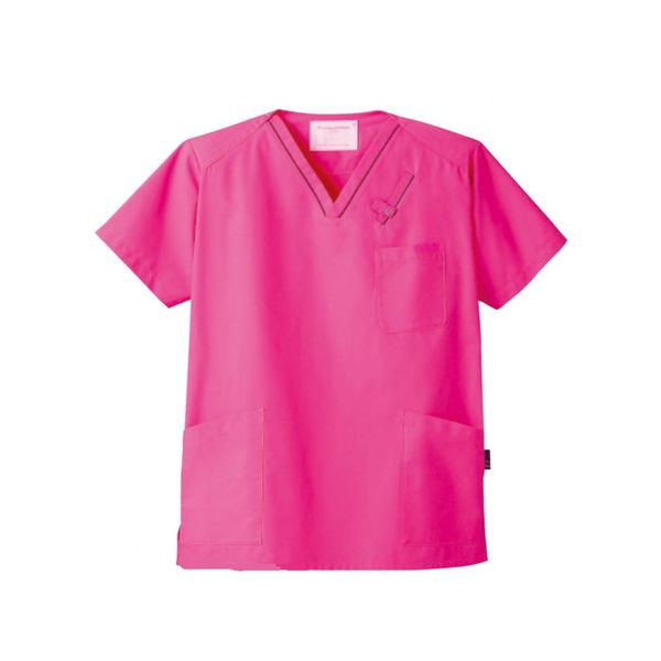 Pantone 7003SC Scrubs, White Coat, Medical Top, Unisex, Assorted Colors, cherry pink