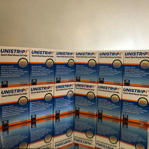 UniStrip Glucose Test Strips 600 ct - Generic For One Touch Ultra. EXP 12/2024