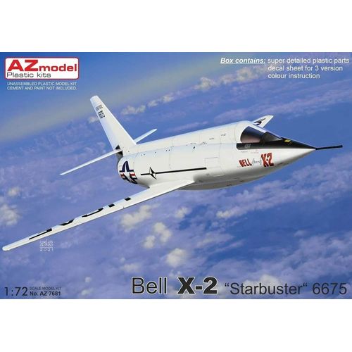 AZ Model 1/72 US Air Force Bell X-2 Starbuster 6675 Plastic Model AZM7681