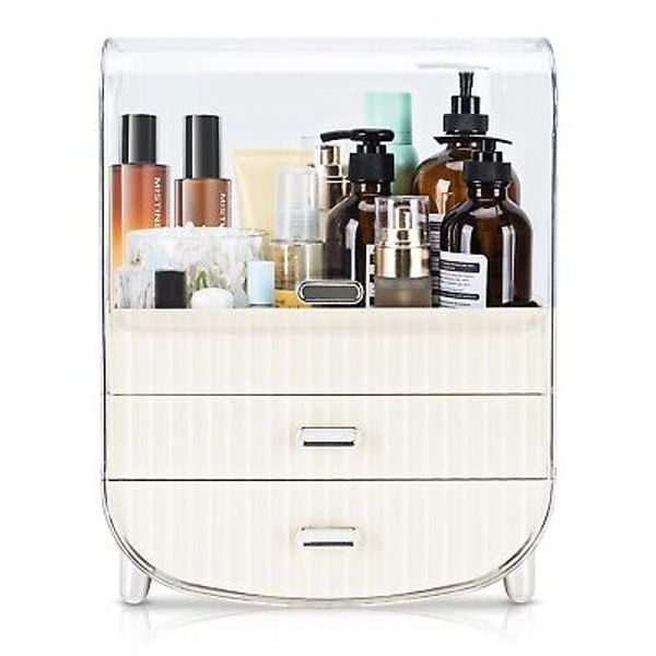 VUSIGN Makeup Organizer, Cosmetics Skincare Organizers with 3-Layer Storage B...