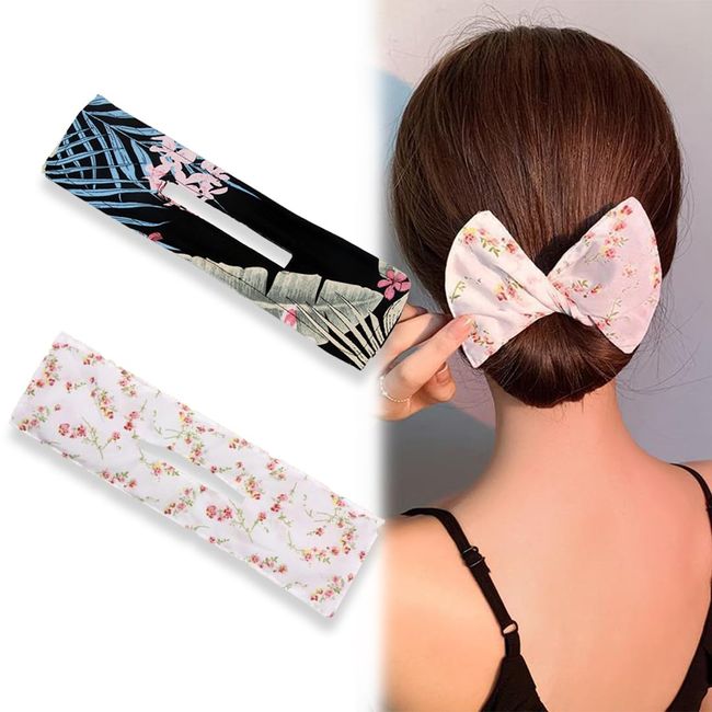 Haarknoten,Französischer Haarknoten Donut Hair Bun, 2 Pcs Maker Haarknoten Clip,Einfach zu bedienen und für das Haarstyling geeignet