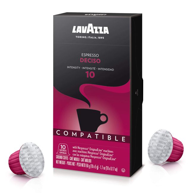 Lavazza Nespresso Compatible Capsules, Deciso Espresso Dark Roast Coffee  (Pack of 60) 