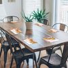 Retro White Marble Glass Placemat Kitchen Table Mat Worktop Saver Protector