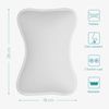 Navaris Bath Pillow for Head Neck Support - Small Anti-Slip Cushion for Pool, Hot Tub, Home Spa and Relaxation with 2 Suction Cups - White
