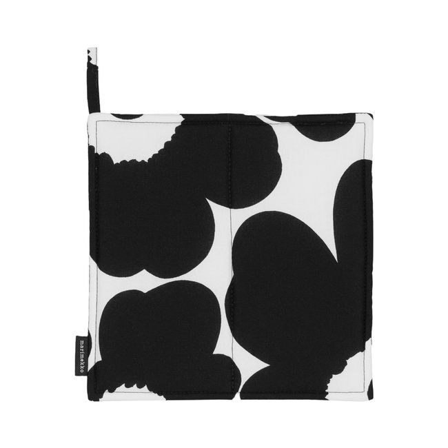 マリメッコ marimekko ポットホルダー 鍋敷き Rasymatto ラシィマット ブラック×ホワイト×ドット柄 070691 190 [並行輸入品]