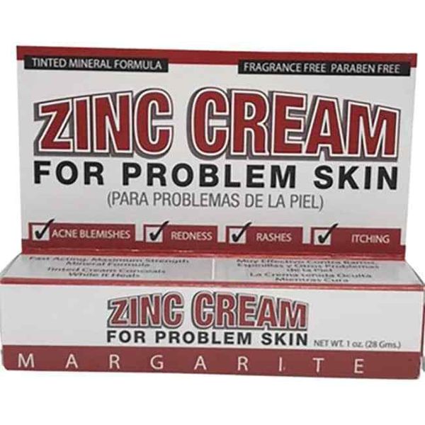 Margarite Cosmetics Zinc Cream for Problem Skin 1 oz Cream