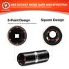 BLACKROBOT 1/2 Inch Drive 6-Point Deep Socket, 19mm Deep Impact Socket, CR-V Steel