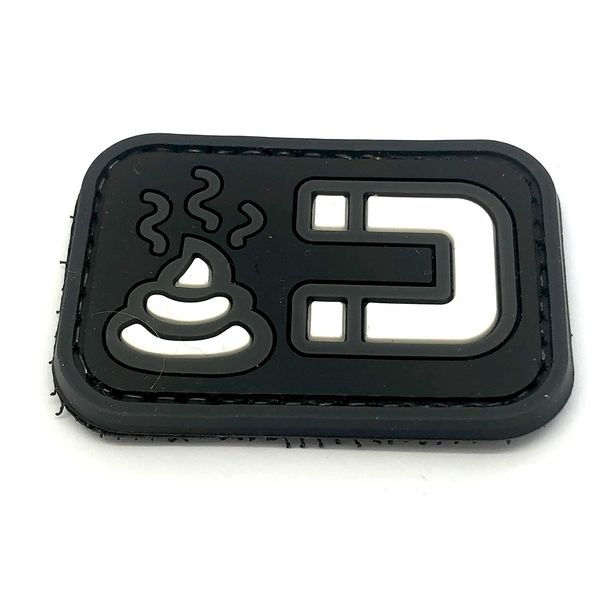 Shit Magnet PVC Airsoft Paintball Patch (Black)