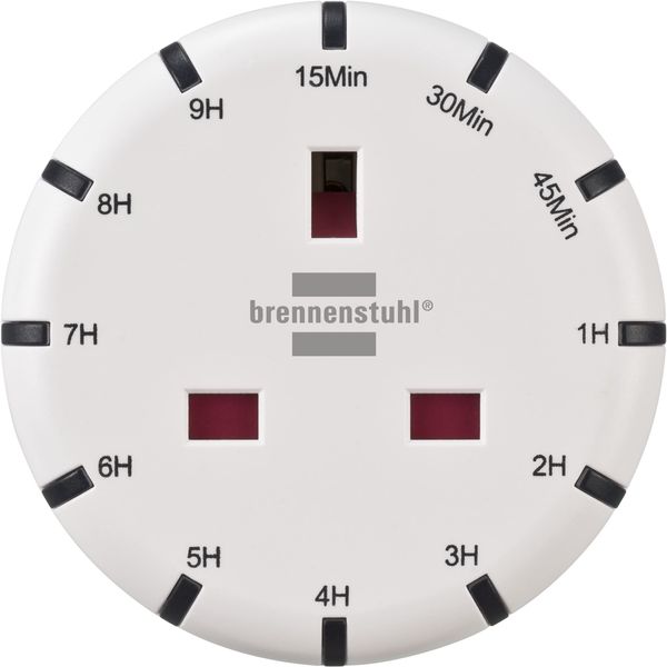 Brennenstuhl Digital Countdown Timer/Timer Plug Socket with integrated LED Display (Timer socket outlet for indoor use, countdown adjustable in 12 steps, with protection against contact)