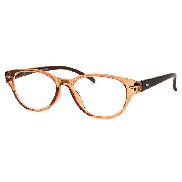 BEGLAD Reading Glasses Brown Degree: +1.00 with Stylish Case BGT1013BR