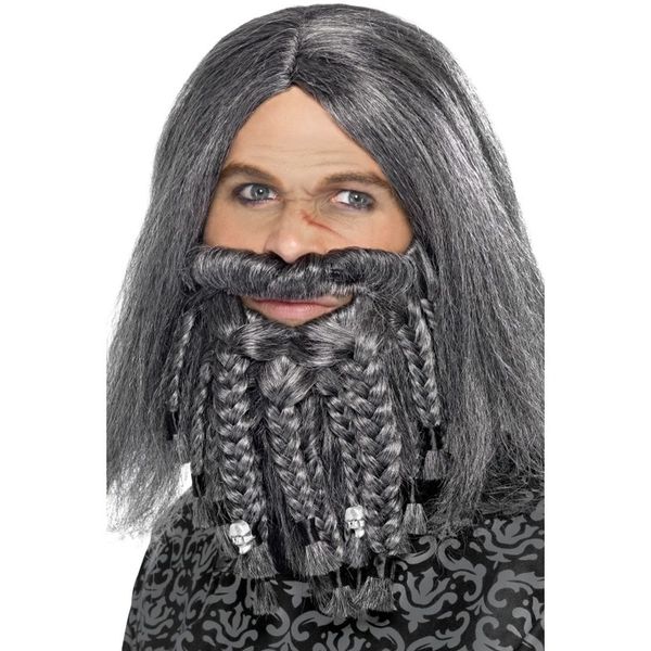 Ocean PIRTAE Wigs/Wig Beard Set – Gray SMI – 43284