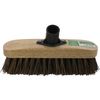 Marksman 9" Stiff Deck Scrub Broom Head With Bracket Yard Brush Garden Sweeping Broom