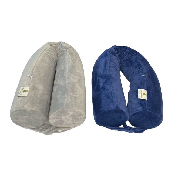 Travel Memory Foam Pillows for Neck and Lumbar Support Adjustable Soft (2)