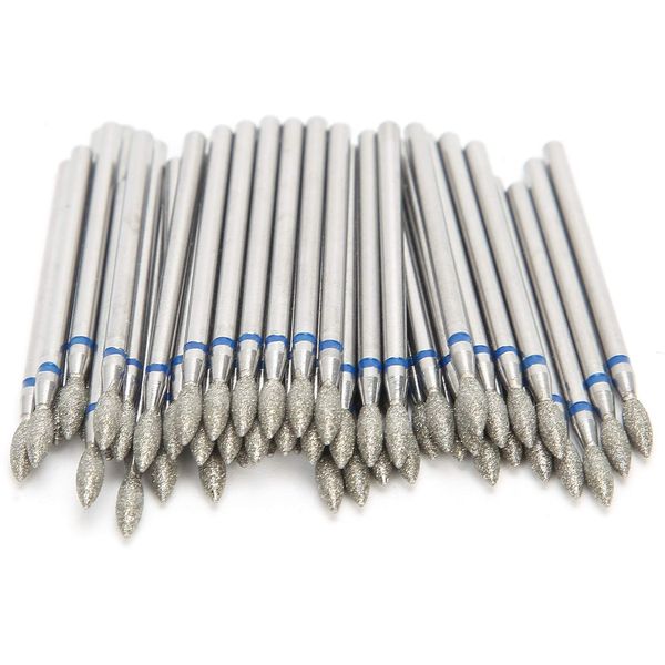 Sonew 50Pcs Nail Drill Bits, Emery Nail Grinding for Acrylic Nails Manicure Nail Art Polish Tool for Dead Skin Removal