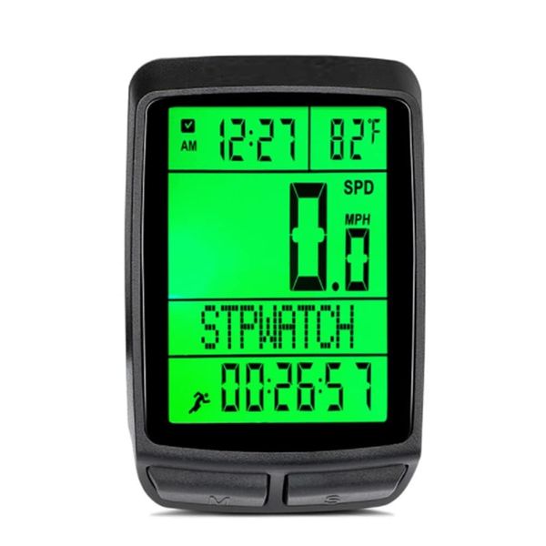 Riloer Bike Bicycle Odometer Speedometer, Waterproof Auto Wake and Sleep Multifunction, Wireless