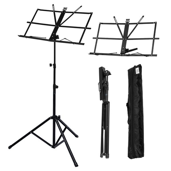 Guitto GSS-03 Folding Music Stand, Altitude Adjustable, Storage Pouch Included