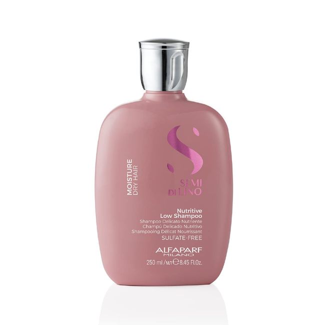 Alfaparf Milano Semi Di Lino Moisture Nutritive Sulfate Free Shampoo for Dry Hair - Paraben and Paraffin Free - Safe on Color Treated Hair - Professional Salon Quality, 8.45 Fl Oz