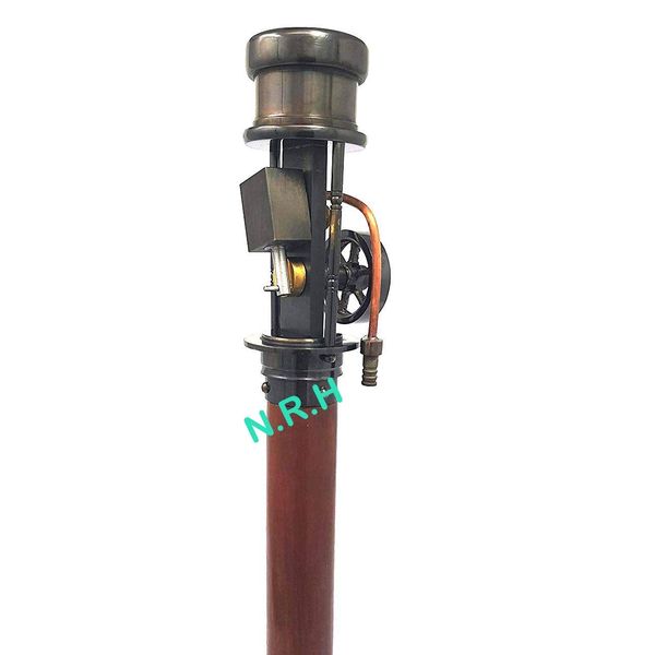 Walking Cane Stick With Decorative Steam Engine Model