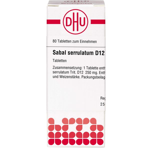 Sabal serrulatum D12 DHU Tabletten, 80 St. Tabletten