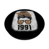 Leopard Messy Bun Awesome Since 1991 Limited Edition PopSockets Swappable PopGrip