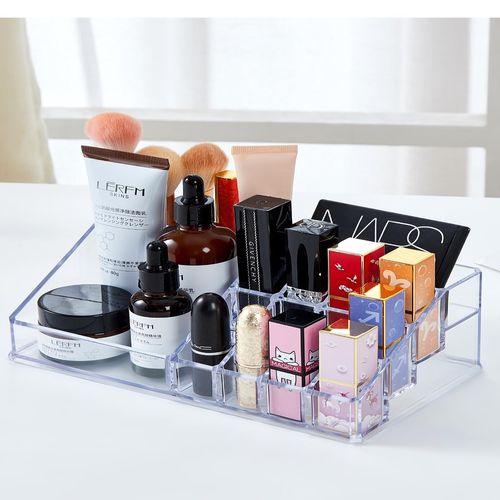 ZHICHENG Scatola portaoggetti per cosmetici con cassetto, impermeabile, antipolvere, organizer per trucco e cassetti di stoccaggio, adatta per piano di lavoro del bagno, comò della camera da letto